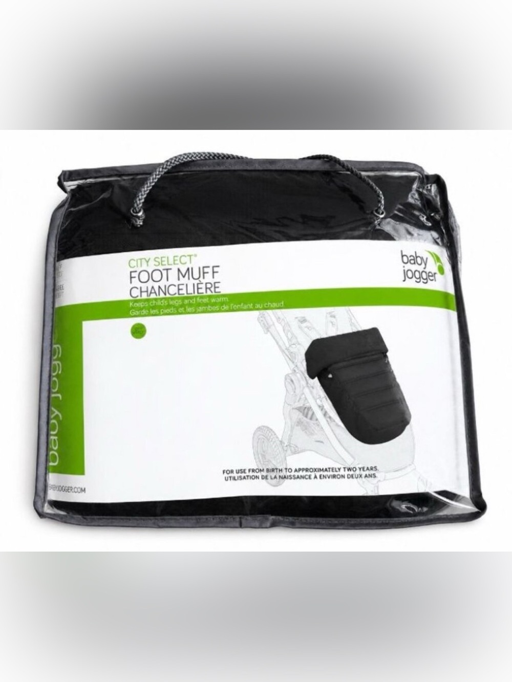 Baby Jogger City Select Black Foot Muff - Cozy Stroller Footmuff